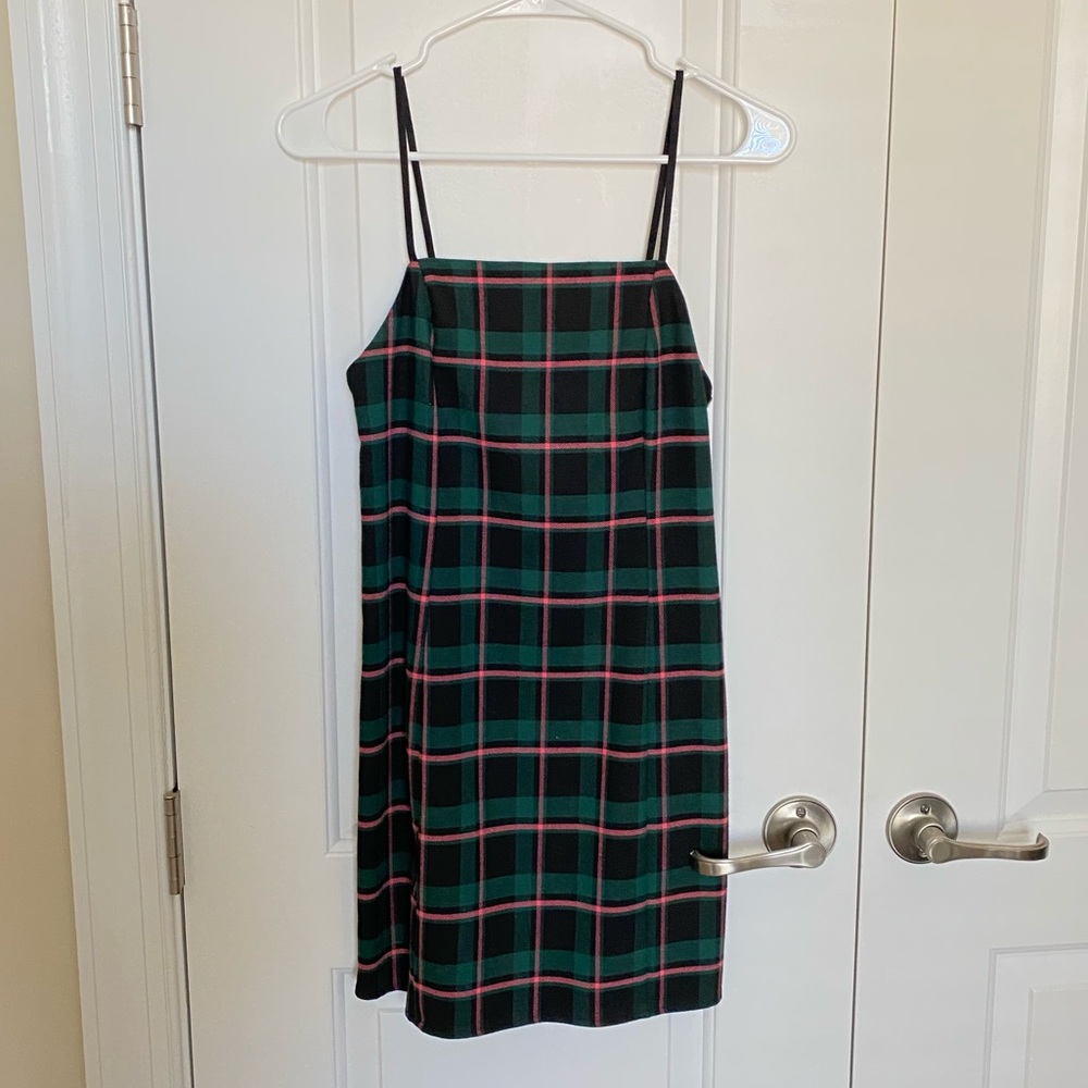 XS Urban Outfitters Checkered Mini Slip Dress